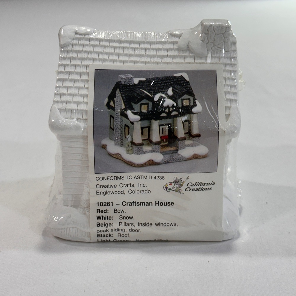 RARE‎ California Creations Craftsman House 10261  Ready to Paint Village Sealed